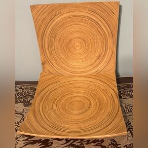 Large Wood tray plate home decor kitchen bookshelves fruit bowl